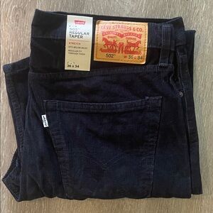 Levi's 502 Taper Corduroy Jeans 36x34 - Black